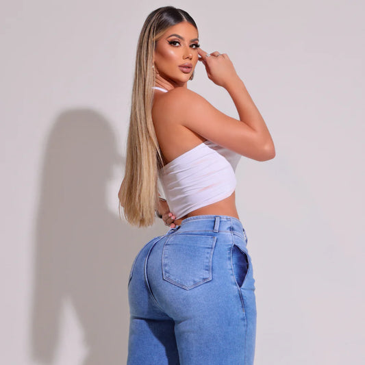 JEANS MOLDEADORES DE PIERNA ANCHA MARSEILLE