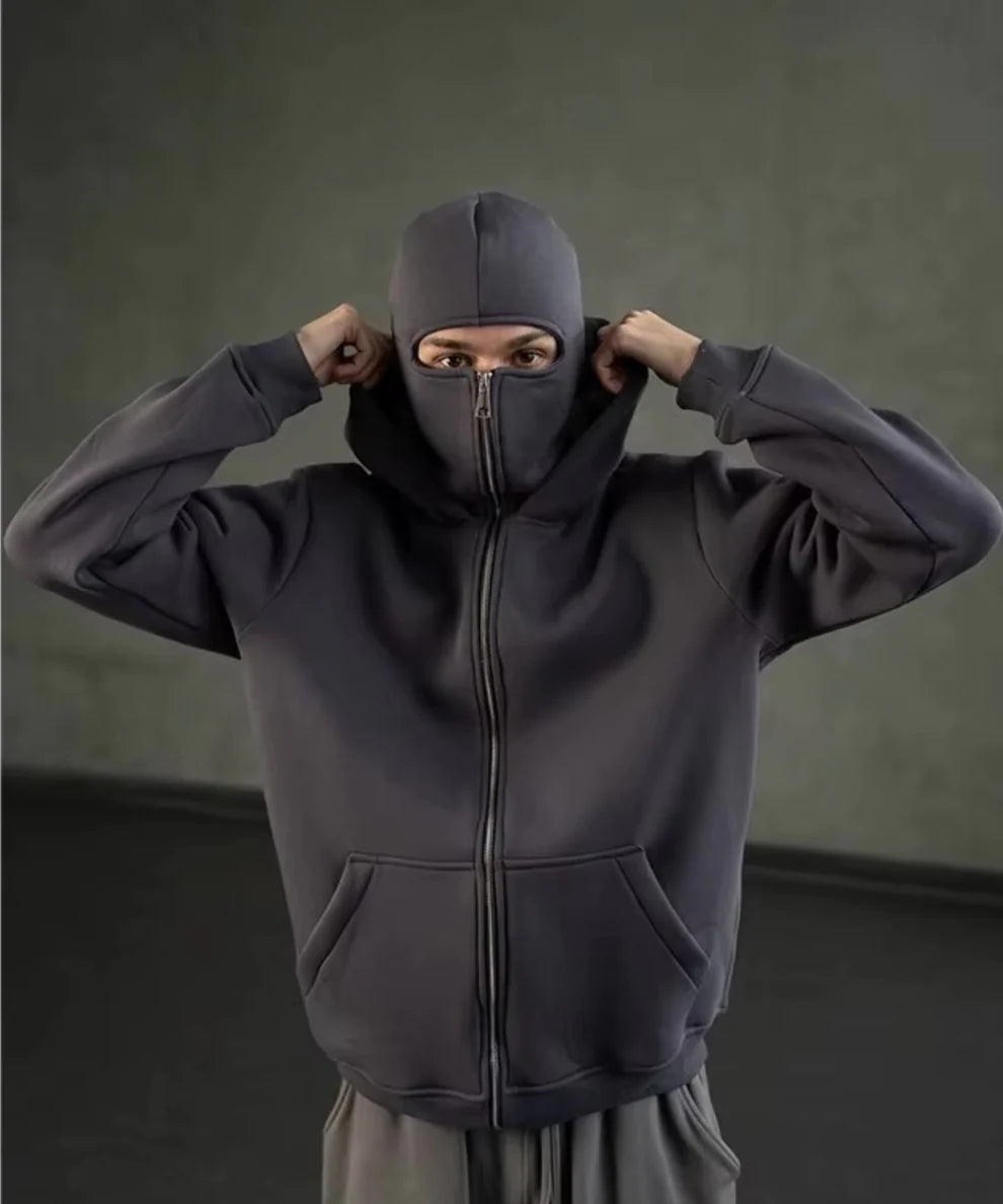 HOODIE TIPO NINJA CON PASAMONTAÑAS – ESTILO URBANO CON ACTITUD SECRETA