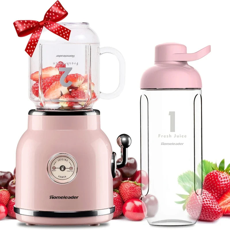 LICUADORA PORTÁTIL CON ESTILO RETRO Y RENDIMIENTO INIGUALABLE