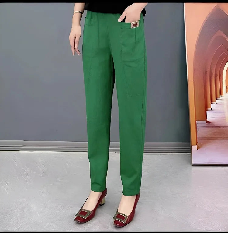 PANTALÓN DE ALGODÓN CON CINTURA ELÁSTICA PAGA 1 LLEVA 2