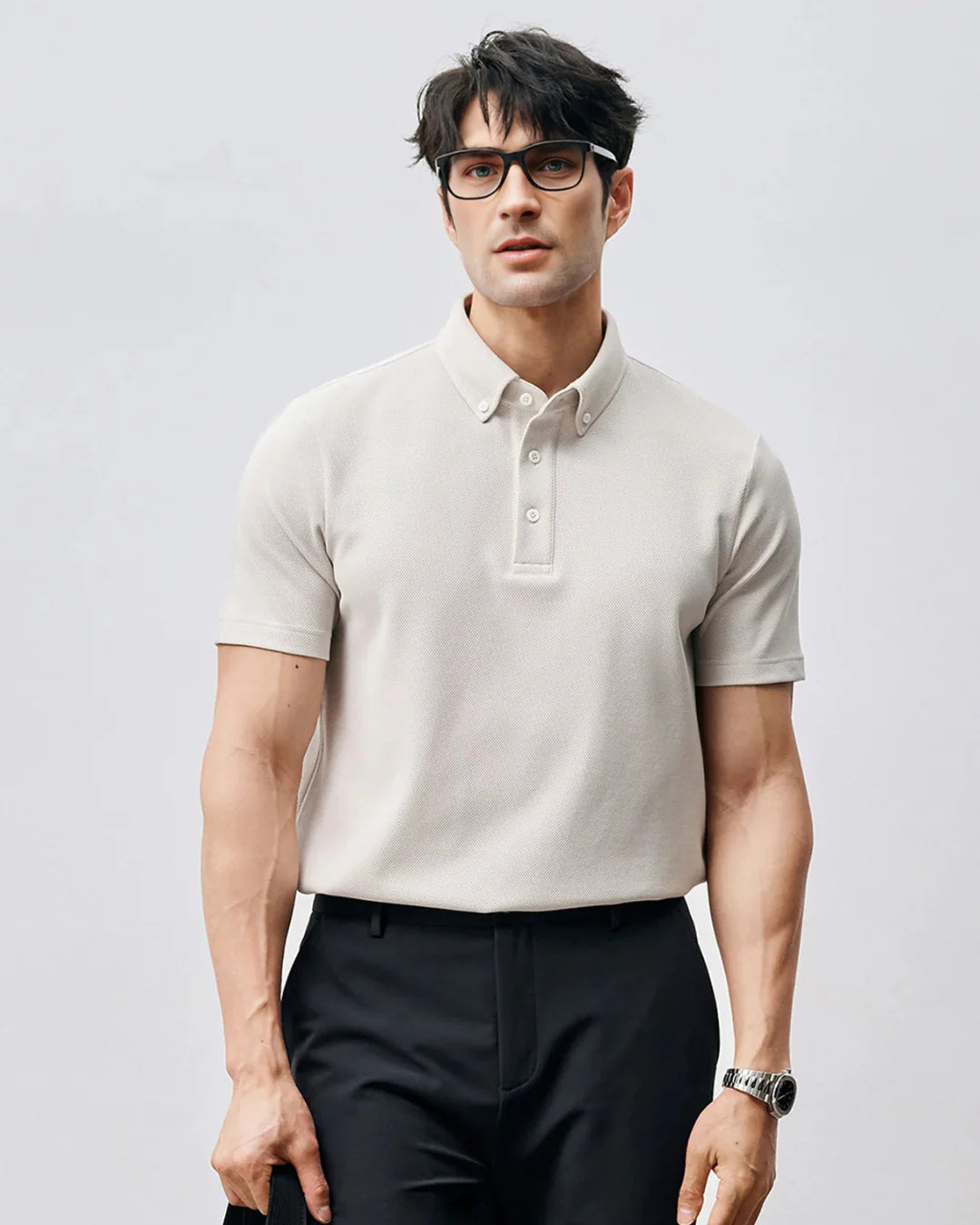 POLO CLÁSICO DE PIQUÉ TRANSPIRABLE PARA HOMBRE