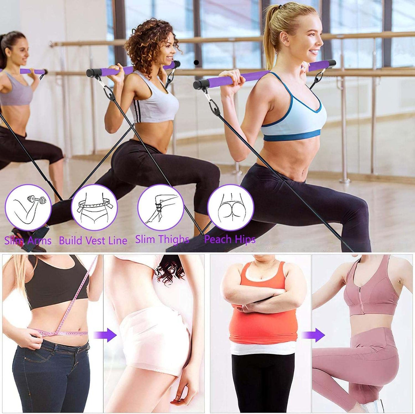 BARRA MULTIFUNCIONAL KIT DE RESISTENCIA PARA ENTRENAMIENTO