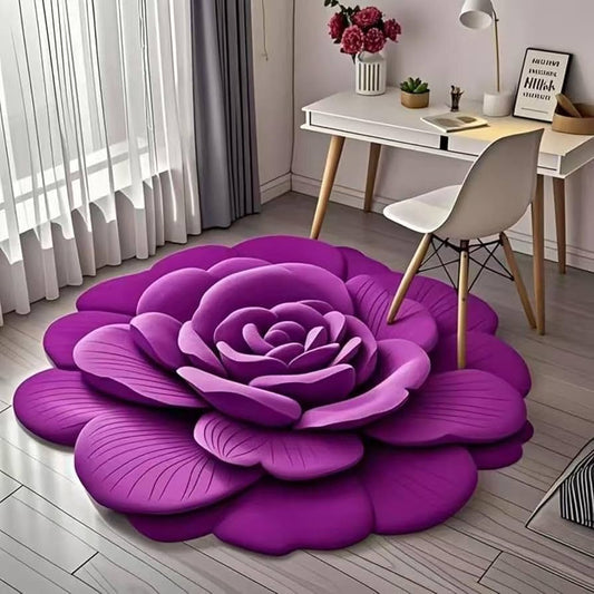 TAPETE DECORATIVO EN FORMA DE FLOR REALISTA