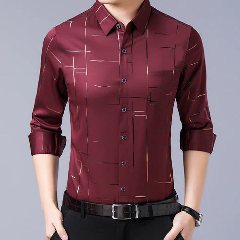 CAMISA FINA SIN PLANCHA PARA HOMBRE