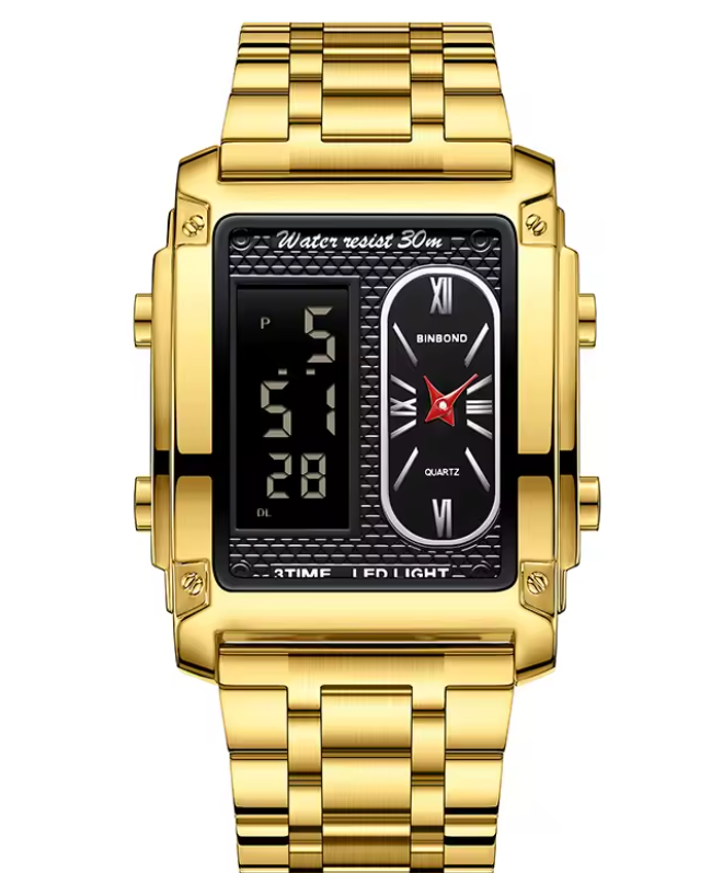 RELOJ CUADRADO MULTIFUNCIONAL DE LUJO