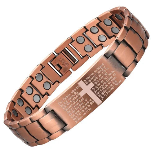 PULSERA DE COBRE MAGNÉTICA CON EL PADRE NUESTRO™