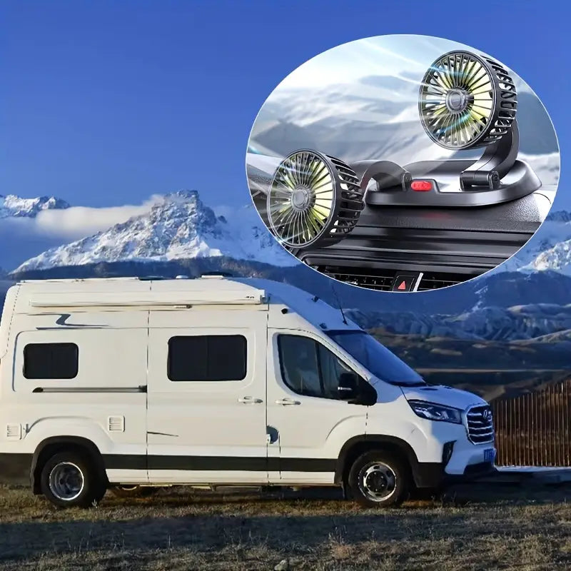 VENTILADOR PORTÁTIL DOBLE PARA AUTO