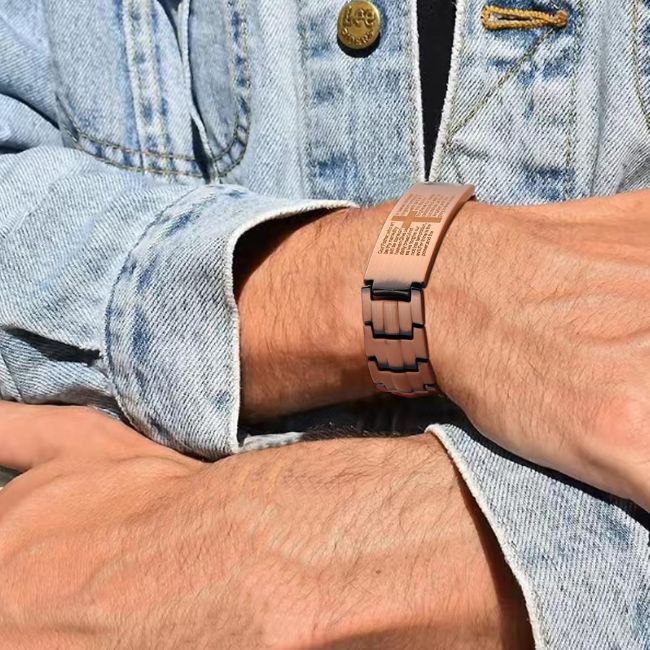 PULSERA DE COBRE MAGNÉTICA CON EL PADRE NUESTRO™