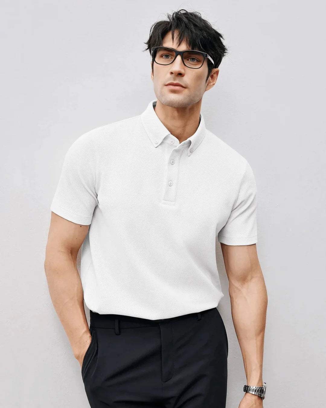 POLO CLÁSICO DE PIQUÉ TRANSPIRABLE PARA HOMBRE