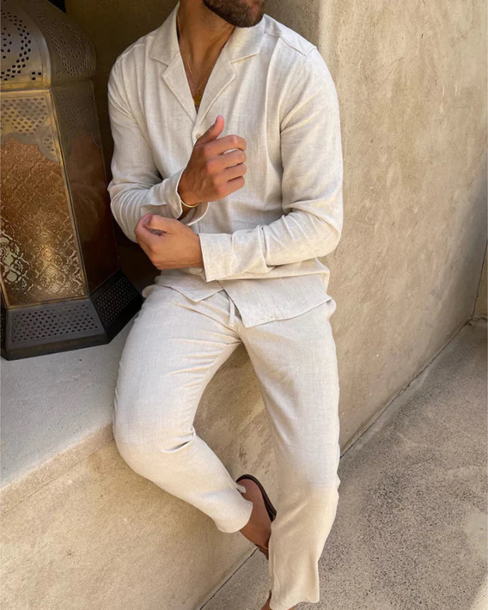 CONJUNTO PREMIUM DE LINO CON DISEÑO ELEGANTE Y CÓMODO