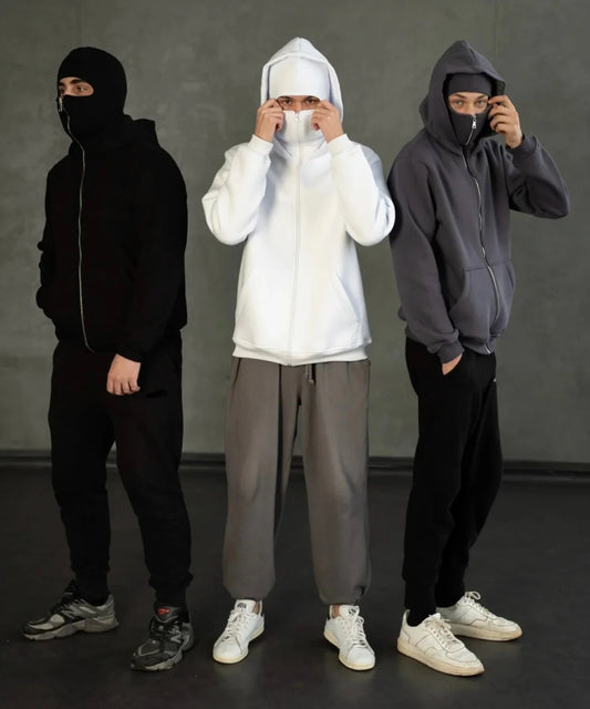 HOODIE TIPO NINJA CON PASAMONTAÑAS – ESTILO URBANO CON ACTITUD SECRETA