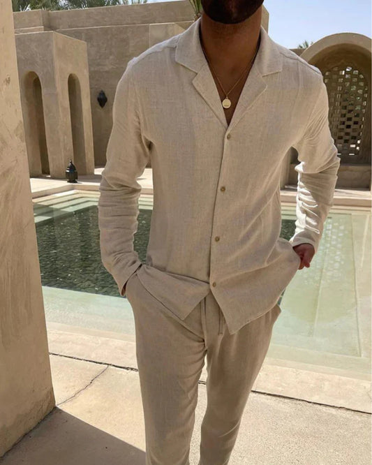 CONJUNTO PREMIUM DE LINO CON DISEÑO ELEGANTE Y CÓMODO