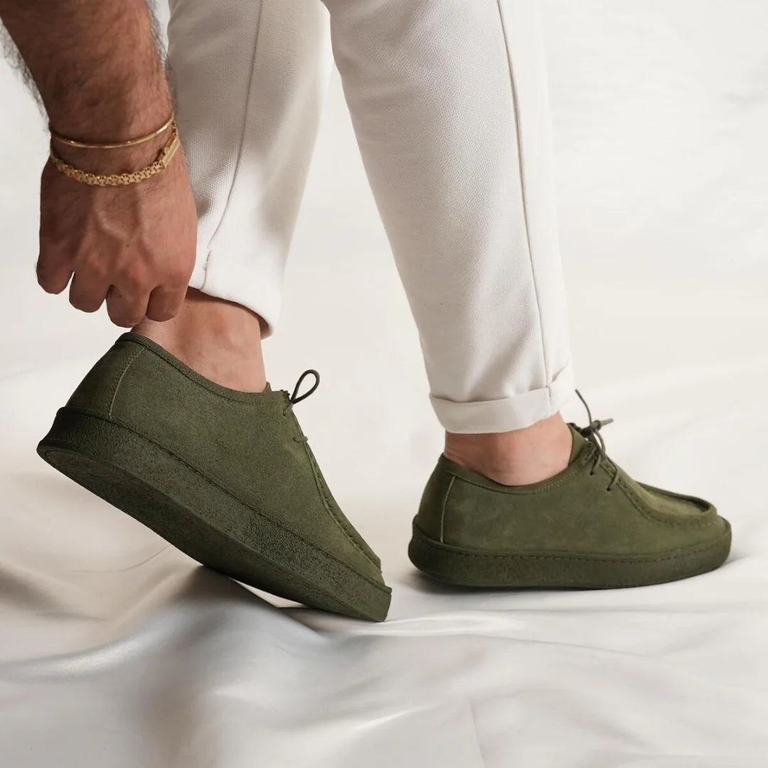 ZAPATOS CASUALES CLÁSICOS DE PIEL DE ANTE HECHOS A MANO – ESTILO Y COMODIDAD EN CADA PASO