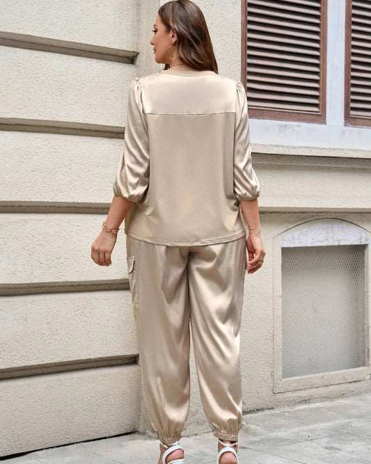 CONJUNTO ELEGANTE DE VERANO 2 PIEZAS – ESTILO Y COMODIDAD PARA TUS DÍAS CÁLIDOS