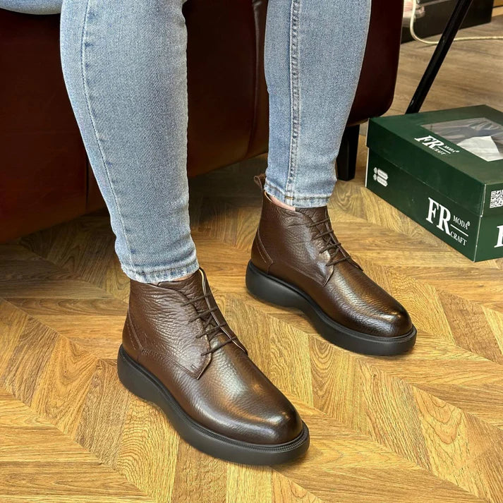 BOTAS DE CUERO RUGOSO PREMIUM PARA HOMBRE