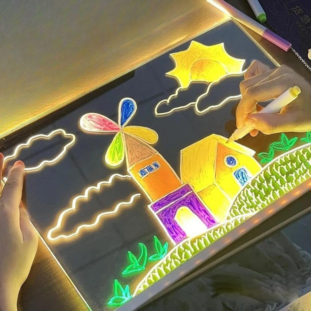 TABLERO MÁGICO LED ✨ ¡DIBUJA, CREA Y HAZ BRILLAR TU IMAGINACIÓN!