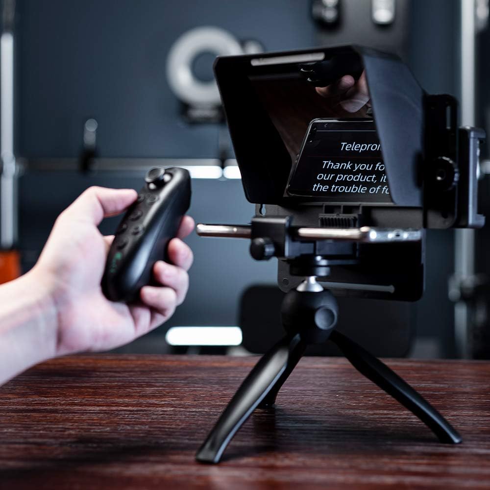 TELEPROMPTER PORTÁTIL PRONSTOOR CON TRÍPODE Y CONTROL REMOTO