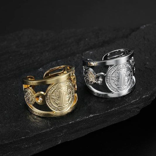 ANILLO PROTECTOR SAN BENITO - ESTILO Y ESPIRITUALIDAD