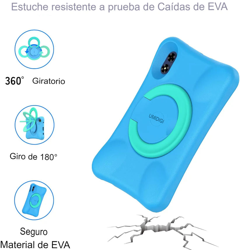 TABLETA ANDROID 13 DE 10 PULGADAS PARA NIÑOS CON FUNDA PROTECTORA