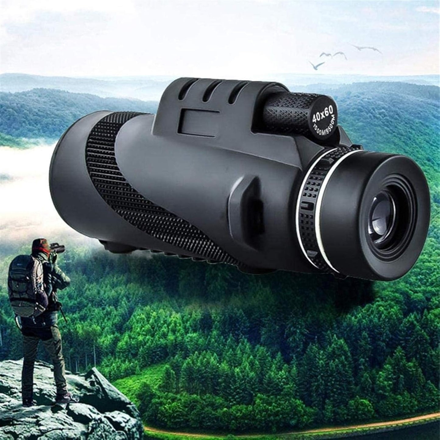 TELESCOPIO MONOCULAR 40X60 HD PARA EXTERIORES