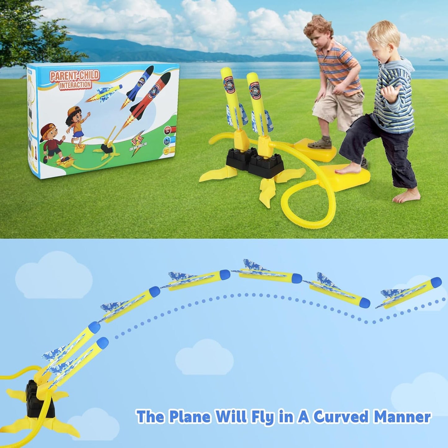 LANZADOR DE COHETES FOOT – DIVERSIÓN EXPLOSIVA PARA NIÑOS EN EXTERIORES 🚀