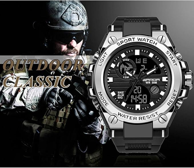 RELOJ DEPORTIVO TIPO MILITAR DE HOMBRE IMPORTADO