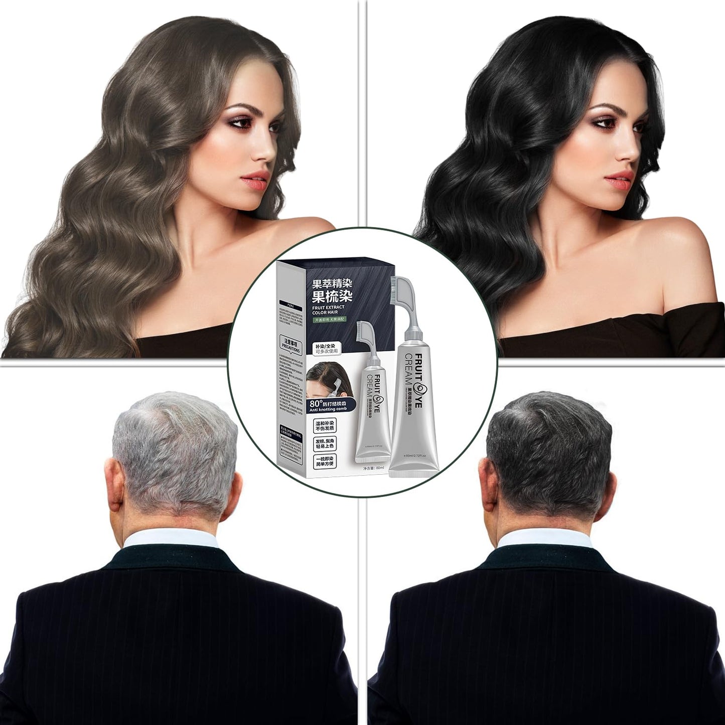 TINTE CAPILAR SIN AMONIACO PARA CANAS