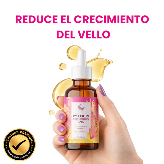ACEITE ANTIVELLO NATURAL CIPERUS ROTUNDUS — PIEL SUAVE POR MÁS TIEMPO