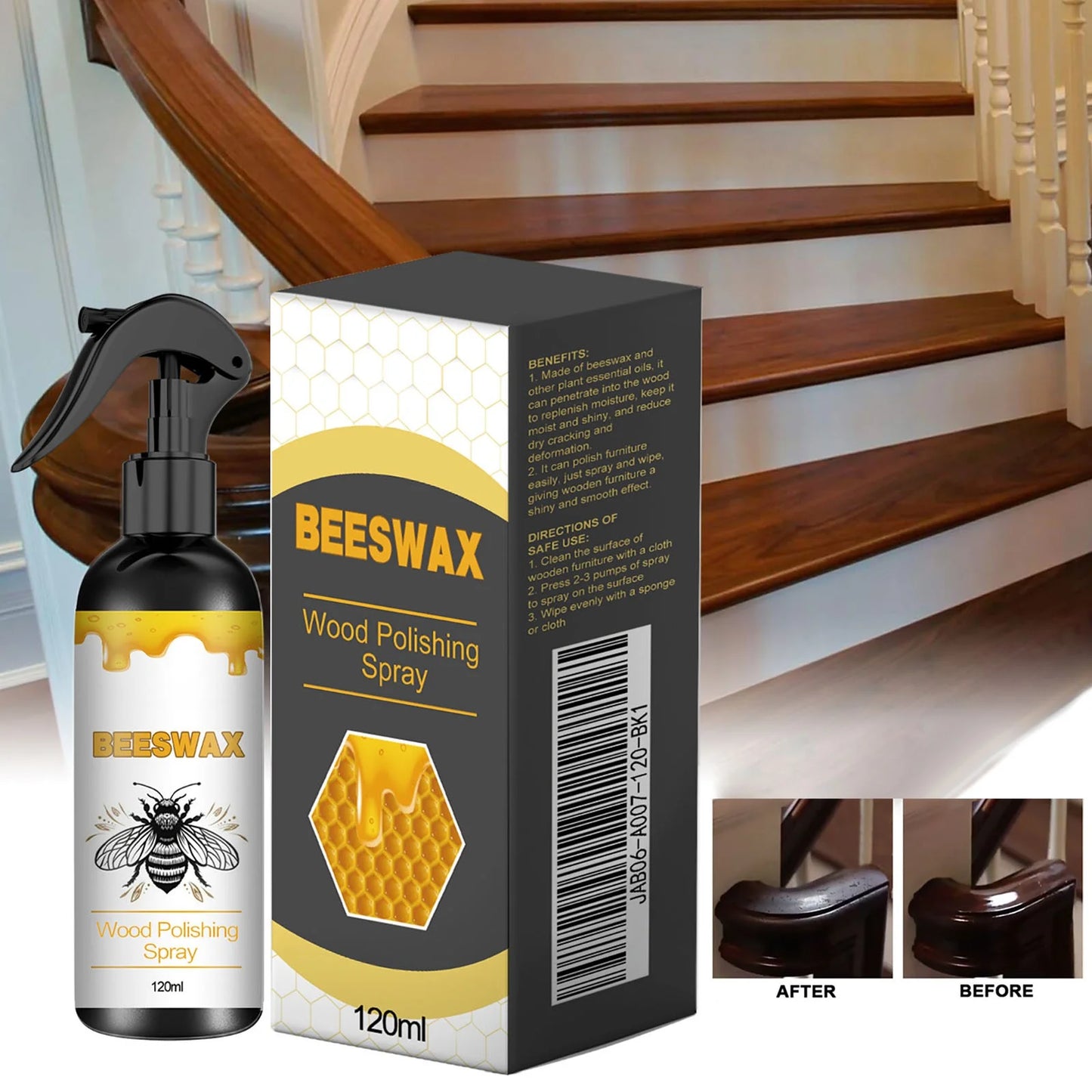 SPRAY DE CUIDADO Y RESTAURADOR DE CERA DE ABEJAS NATURAL