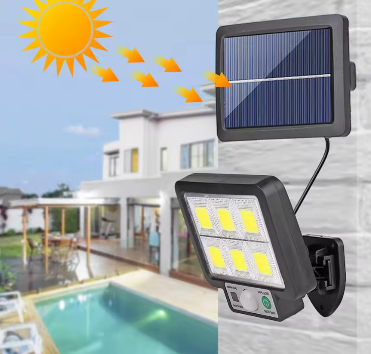 LÁMPARA LED SOLAR DE PARED DIVIDIDA – ILUMINACIÓN INTELIGENTE Y SEGURA