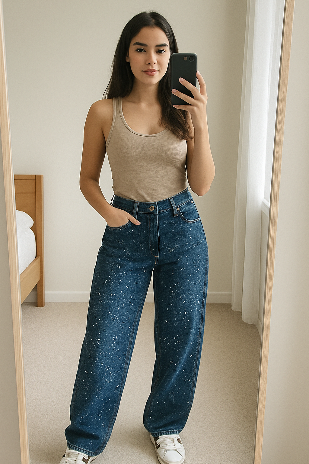 PANTALÓN CON BRILLOS IMPORTADO + BLUSA