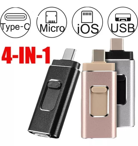MEMORIA USB 4 EN 1: TRANSFIERE DATOS SIN LÍMITES
