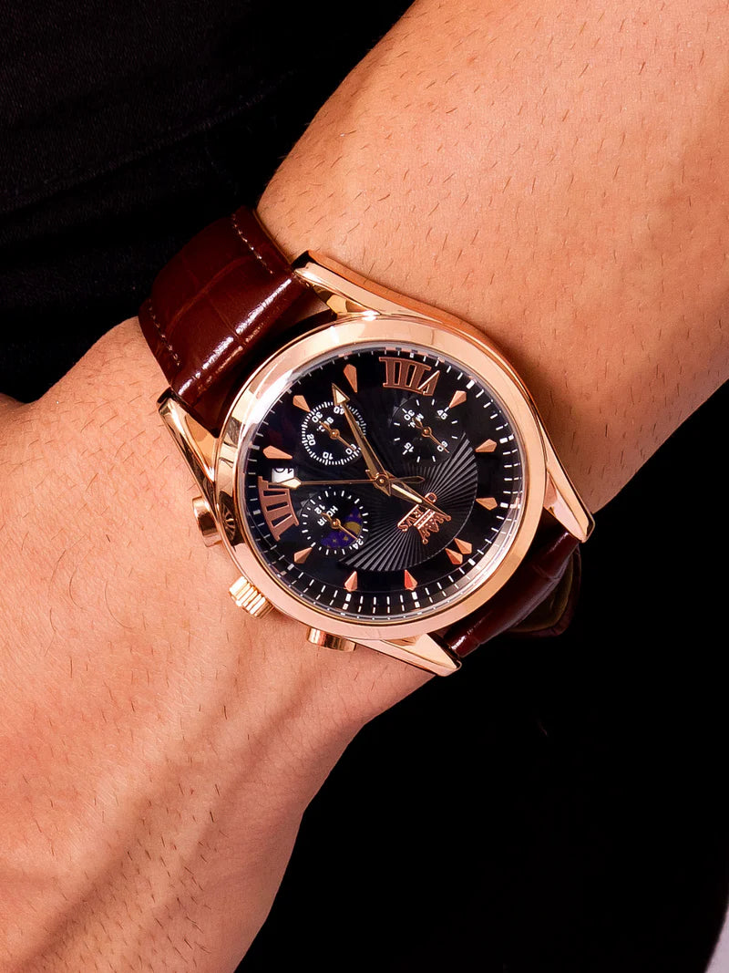 RELOJ ELEGANTE CON CORREA DE CUERO