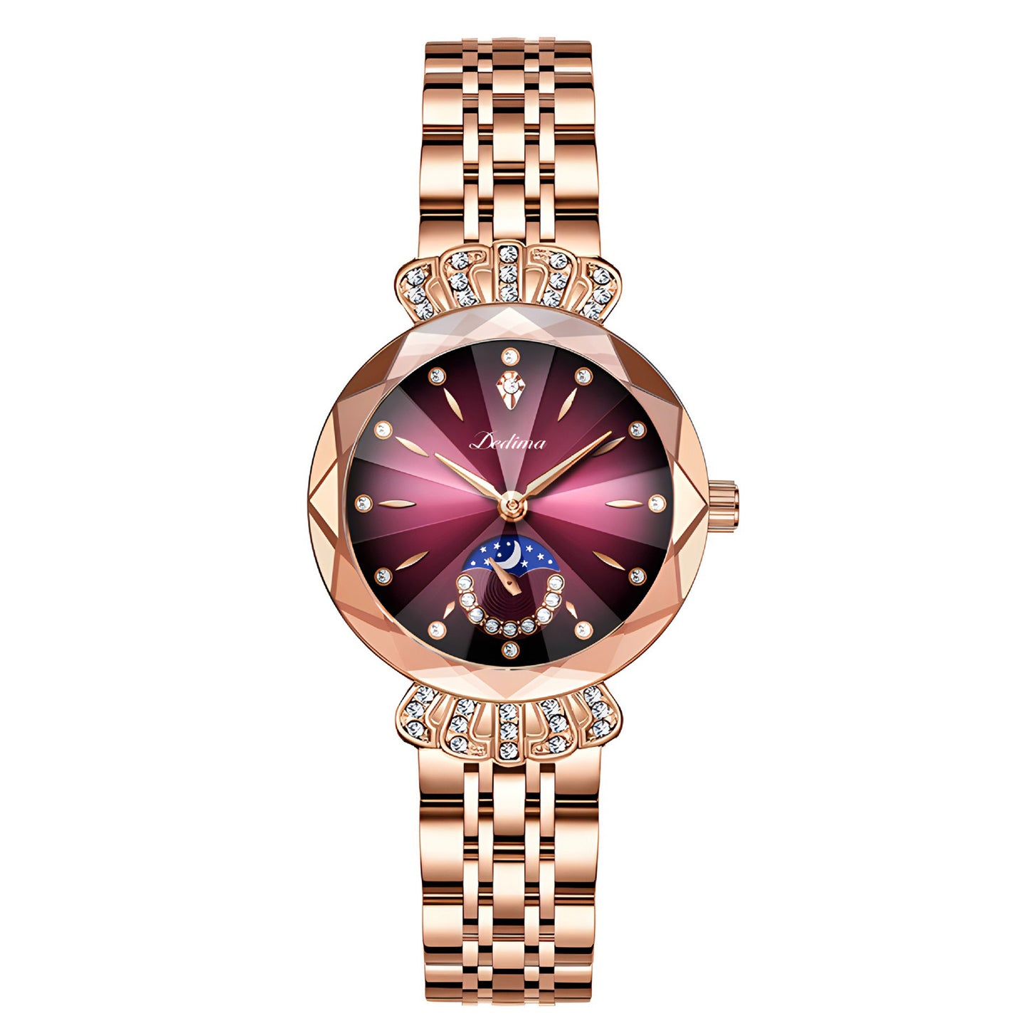 RELOJ ELEGANTE DE LUJO PARA MUJER CON DIAMANTES BRILLANTES