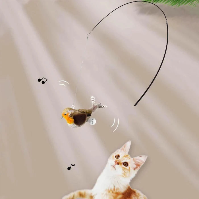 PÁJARO INTERACTIVO PARA GATOS QUE SALTA Y CANTA