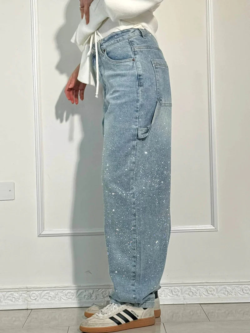 PANTALÓN CON BRILLOS IMPORTADO + BLUSA