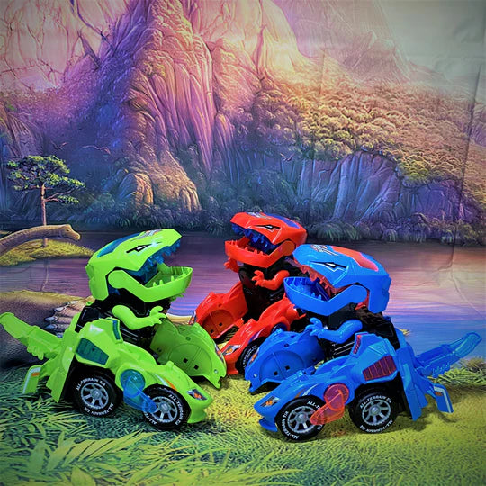 CARRO TRANSFORMER DE DINOSAURIO