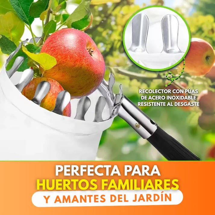 RECOLECTOR DE FRUTAS EXTENSIBLE – COSECHA FÁCIL SIN TREPAR