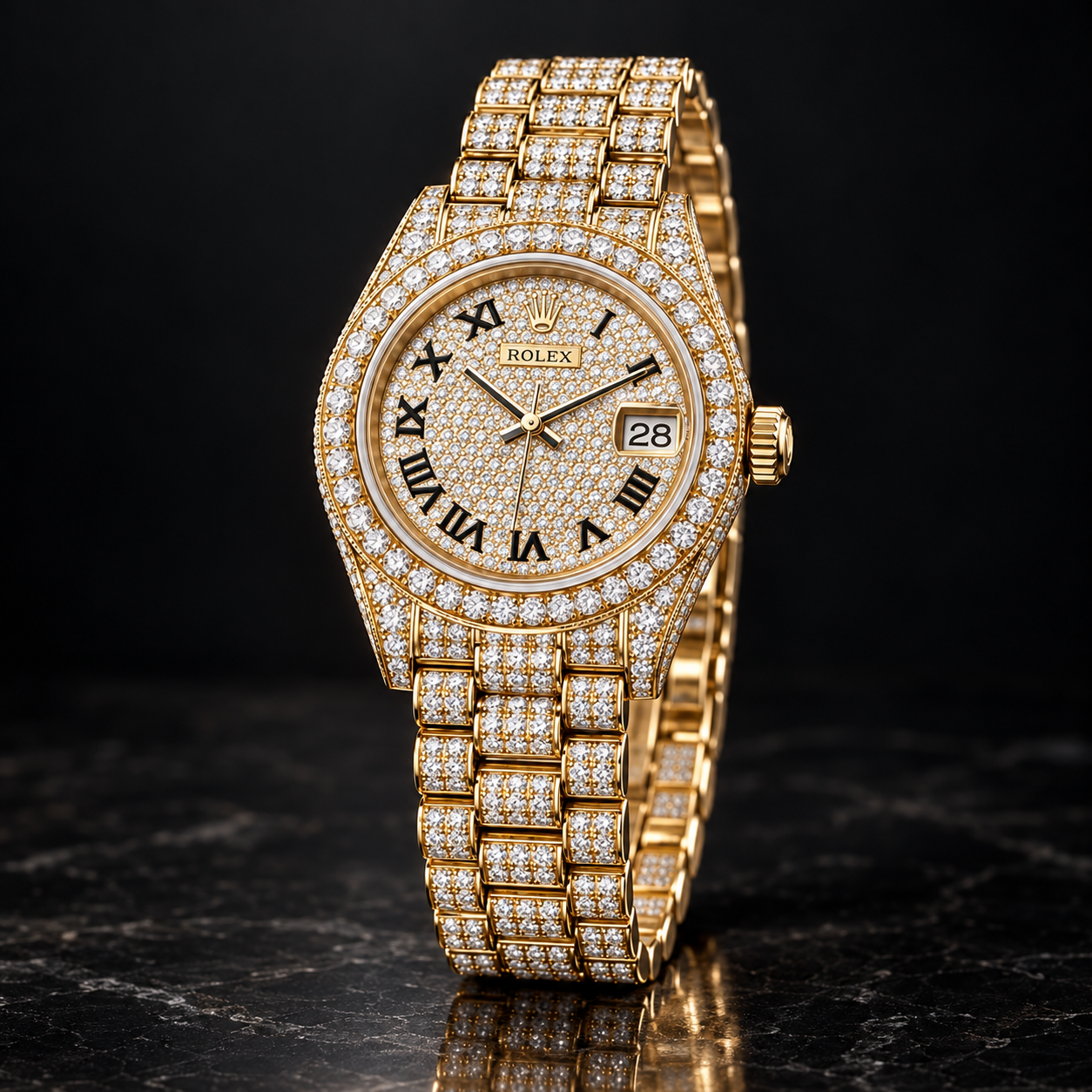 RELOJ DIAMANTADO DE LUJO UNISEX
